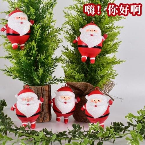 Childrens ornaments Santa Claus pendant Christmas Tree Pendant Christmas window setting old father-in-law Pendant