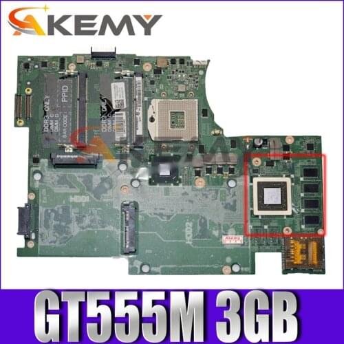 For DELL XPS 17R L702X 3D GT555M Laptop Motherboard CN-0TXP27 0TXP27 DAGM7CMBAE1 Notebook Mainboard N12E-GE2-B-A1 3GB HM67