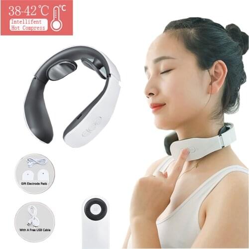 Electric Cervical Massager Electrics For Back And Neck Massage Tool Device Far Infrared Physiotherapy Tens Electrodos Relax