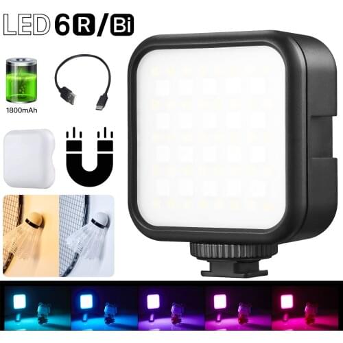 Godox LED 6R RGB LED Video Camera Light 13 FX Effects Bi-color LED6Bi for Vlog Video Light PK Ulanzi VL49 LED Lighting