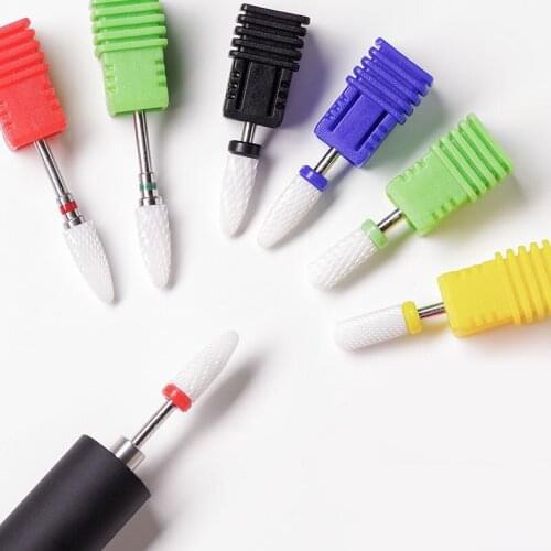1pcs Ceramic Milling Cutters For Manicure Nail Polishing Accessories Machine Set Nail Drill Bit For Pedicure Electric Nail File