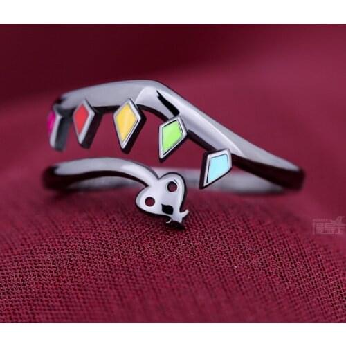 Japan Anime Touhou Project Flandre Scarlet Cosplay S925 Silver Finger Ring Adjustable Jewelry Fashion Rings Ornaments Gift Prop