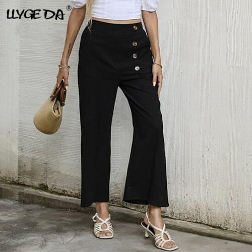 LLYGE Women's Linen Trousers