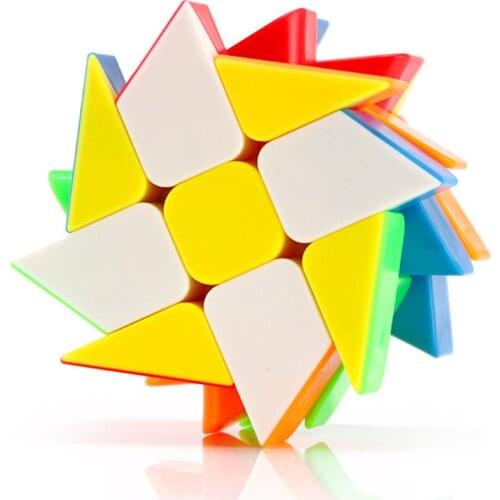 MoYu Meilong Cubing Classroom Windmill Cube 3x3 Magic Cube Stickerless Puzzle Cubes Professional Speed Educational Toys