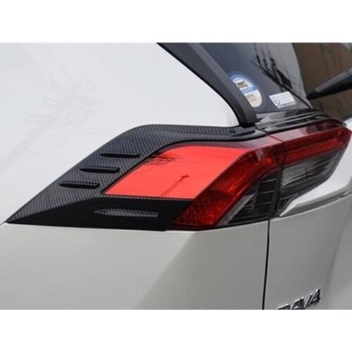 4pcs For Toyota RAV4 RAV 4 2019 2020 ABS Chrome After Rear Tail Lights Lamp Covers Frame Trim Car Quality Styling Sequins