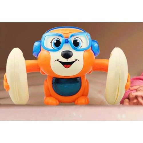 2020 New Baby Voice Control Rolling Little Monkey Toy Walk Sing Brain Game Crawling Electric Toys Flip Monkey Childrens Toys