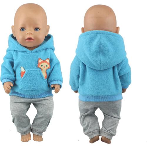 2021 New Lovely fox Doll Suits Fit For 43cm Baby Doll Doll Reborn Baby Clothes, Doll accessories
