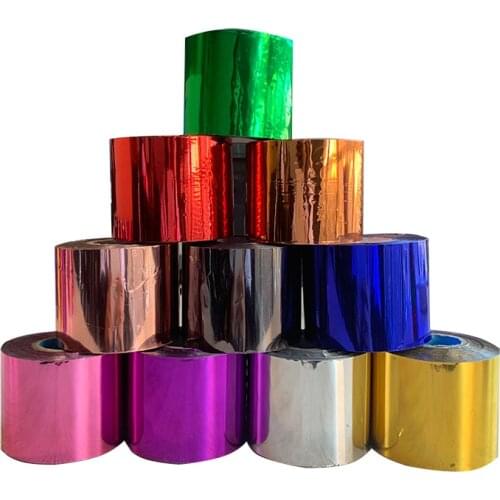 1 Roll 5cmx120M 10 Colors Hot Stamping Foil Heat Transfer Laminating Napkin Gilding PVC business Card Emboss