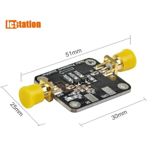 10KHz to 1GHz 10dBm RF Broadband AmplifierLNA Module HF VHF UHF FM Ham Radio Frequency Low Noise Amplifier DC 12V