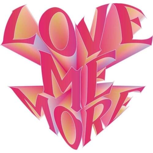 Fashionable 3D letters LOVE printing DIY personalized stickers on womens T-shirts, washable pink heat transfer