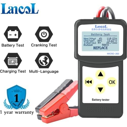 Lancol Micro200 Digital Car Automotive Battery Tools Diagnostics Tools Auto Factory CCA100-2000 Battery Tester Car Tester Tools