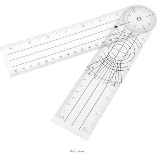 Userful Multi-Ruler 360 Degree Goniometer Angle Spinal Ruler CM/INCH