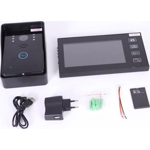 7inch Waterproof Wired Video Door Phone Intercom System with 420TVL Wired Doorbell Camera,Support Remote unlock