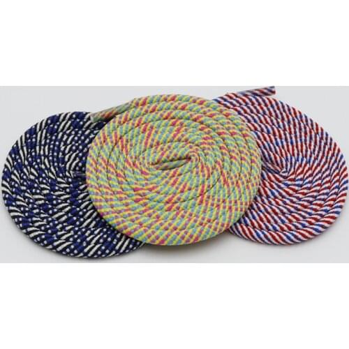 Weiou 4.5MM Work Boot Safety Spiral Hiking Lace Multi-Color Combination Rope High Quality String Colorful Draw Cord Schnürsenkel