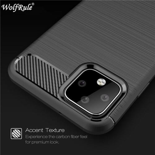 WolfRule For Case Google pixel 4 XL Cover Shockproof Soft TPU Brushed Back Phone Case For pixel 4 XL Funda For pixel 4XL Coque