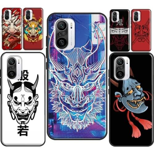 Japanese Hannya Oni Mask For Xiaomi Mi 10T Pro 9T Mi Note 10 Lite 11 Ultra Case For POCO M3 F3 X3 Pro Back Cover