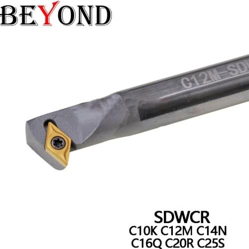 BEYOND Lathe High Speed Tungsten Steel SDWCR Internal Boring Turning Tool Bar Carbide C10K C12M C14N C16Q C20R C25S CNC