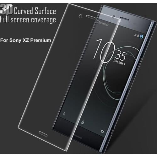 3D Curved Edge Front Full Cover Tempered Glass For Sony Xperia XZ Premium E5563 G8142 9H Screen Protector For Sony Xperia XZP