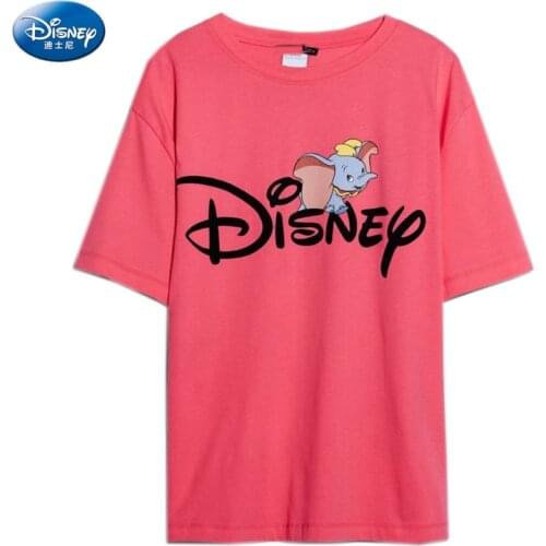 Disney Cartoon Dumbo Shirts for Women Print Round Neck Short-sleeved Women Fashion Clothing Graphic T-Shirts Harajuku Kawaii