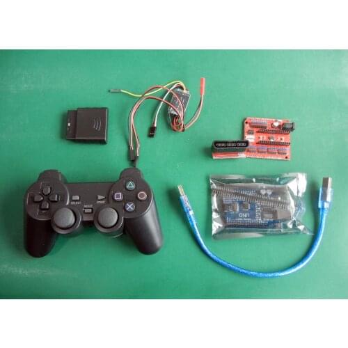 1Set 1.8A Mixly Bidirectional ESC + PS2 Wireless Remote Controller+Receiver Programming Kit for DIY Mini Car Model