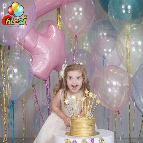 100pcs/lot 10 inch Crystal Latex balloons Wedding Birthday Decoration Globos Baby Shower kids Birthday Party Helium Balloon New