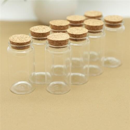 12pcs/lot Glass bottles With Cork 47*90mm 100ml Test Tube Tiny kitchen Storage Containers Small Glass Spice Bottles & jars Mini