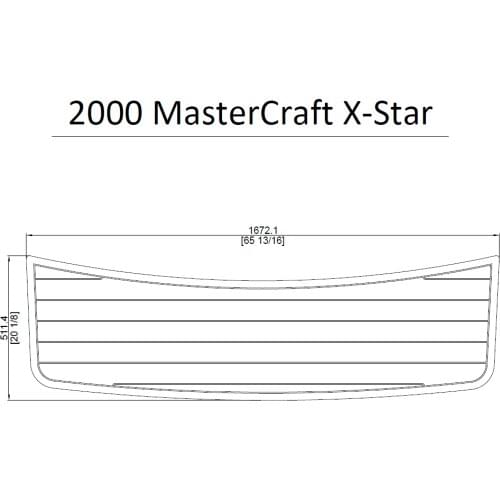 2000 MasterCraft X-STAR Swim Platform Pad Boat EVA Teak Decking 1/4" 6mm