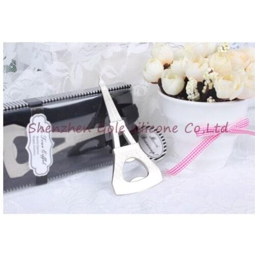 300pcs/lot La Tour Eiffel Eiffel Tower Chrome Bottle Opener Free shipping Wedding favor and gifts