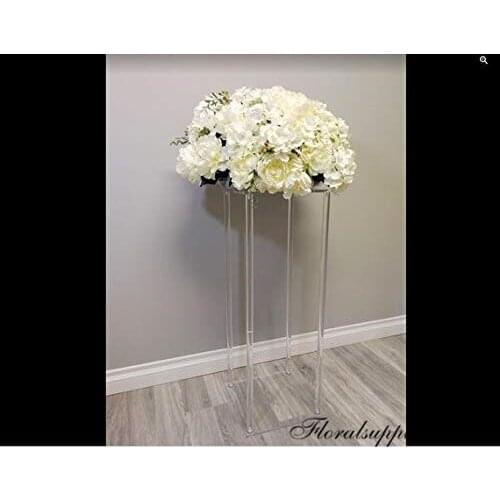 6PCS Acrylic Modern Rectangle Stand Geometric Vase Acrylic frame Tall Stand Four Rod Stand Clear Vase