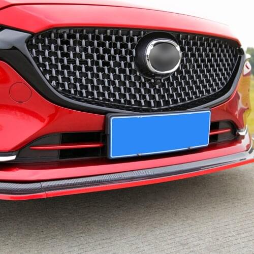 Accessories For Mazda 6 Atenza 2020 Chrome Front Grille Trim Sticker Car Styling 2pcs