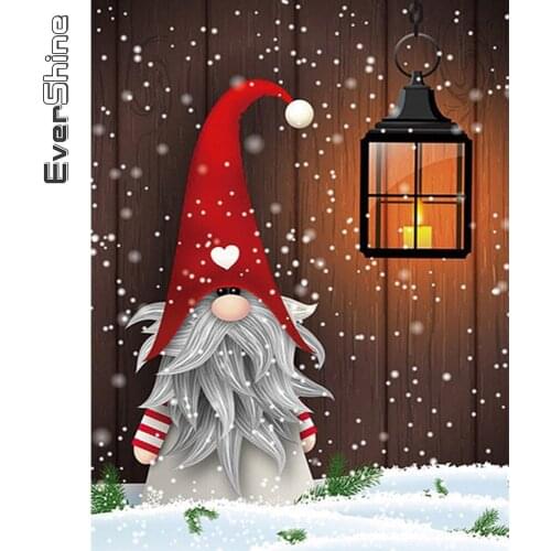 Evershine Diamond Embroidery Santa Claus DIY Winter Diamond Painting Full Square Round Drill Mosaic Christmas Handmade Gift