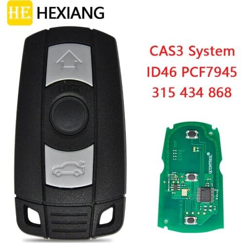 HE Xiang Car Remote Key For BMW Z3 X5 X6 13 5 6 7 CAS3 System 2006-2013 ID46 PCF7945 315 434 868 Frequency Conversion Smart Card