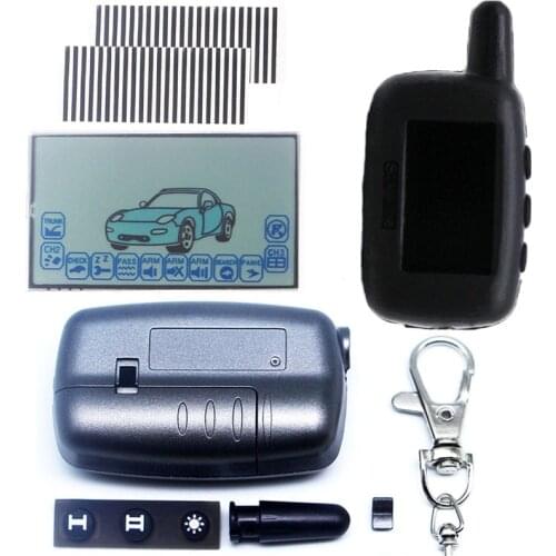 A6 case keychain +LCD display flexible cable+silicone cover for Starline A6 lcd remote controller two way car alarm system cover