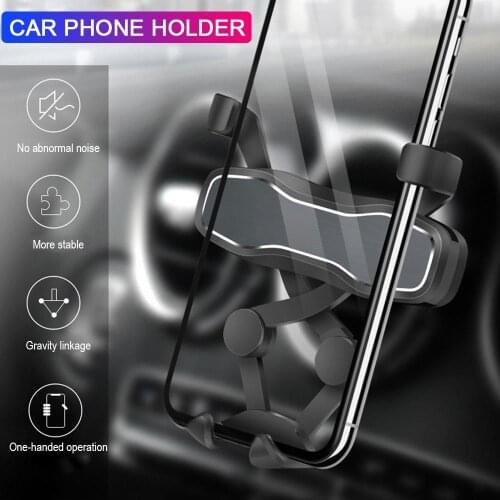 Vehemo Phone Holder Car Phone Holder Air Vent Phone Bracket Adjustable for Samsung Car Phone Mount Universal Gravity Linkage