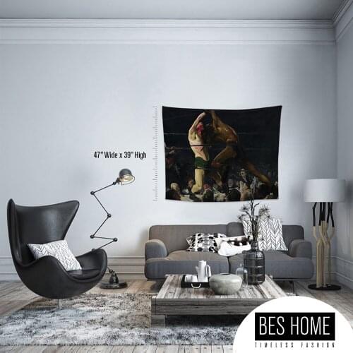 George Bellows-Both Members of This Club,Fabric Wall Hanging,Tapestry,Textile Wall Hang, wall Decoration,Master Piece Tapestry