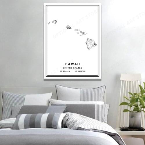 HAWAII Canvas Wall Art Oil Painting- Frame Stretched Wall Modern Artwork for Bedroom/Living Room/Bathroom Decor,Ready to Hang