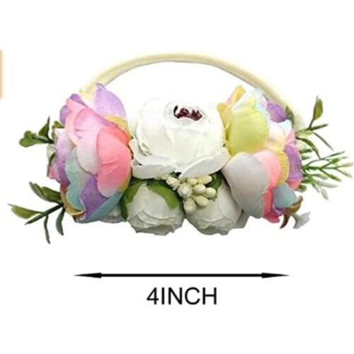 Girls Headdress Flower Super Soft Hair Bands Anime Little Fairy Princess Cosplay Holiday Party Travel Decoration Baby Child Gift