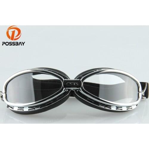 POSSBAY Anti-UV Motorcycle Glasses Goggles Goggle Protect Motocross Ski Skate Snowboard Glasses Cafe Racer For Shooting Eyewear