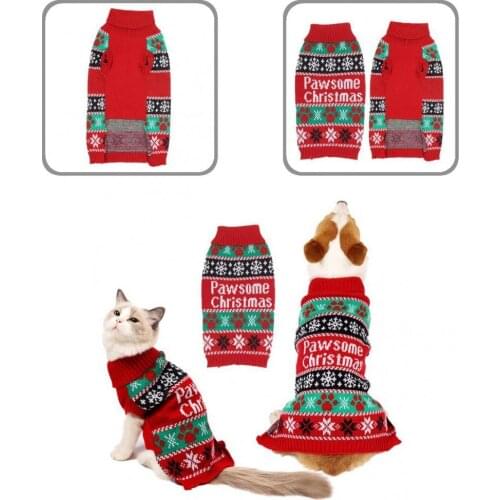 Soft Texture Beautiful Pet Dogs Knitted Shirt Clothes Skin-friendly Pet Sweater Close Fitting for Large Dogs