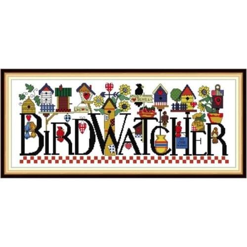 Birdwatcher Needlework Cross Stitch Sets for Embroidery Thread Set 11ct Counted Cross Stitch Kits 14ct Printed Fabric DIY Crafts