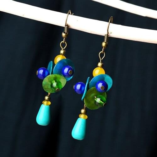 New arrivals women earring multicolor components collocation beautiful vintage jewelry accessories drop earrings gift D132