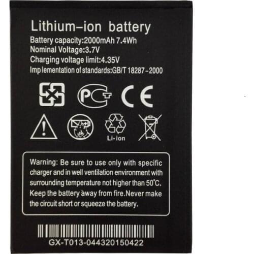 Original Antirr Battery for THL W200 2000mAh Backup Li-ion Battery for THL W200 W200S W200C Smartphone Replacement