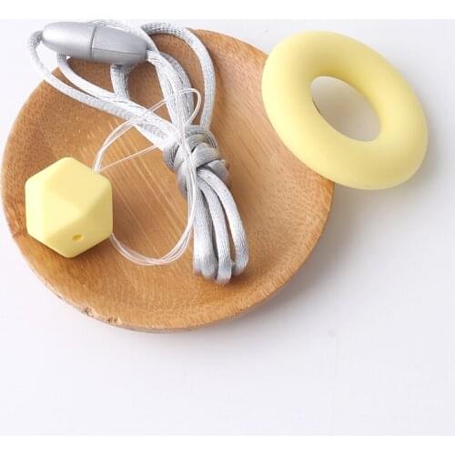 Bite Bites Necklace Small Set DIY Parent-child Interaction Candy Color Accessories Simple Jewelry Feeding Necklace Baby Teether