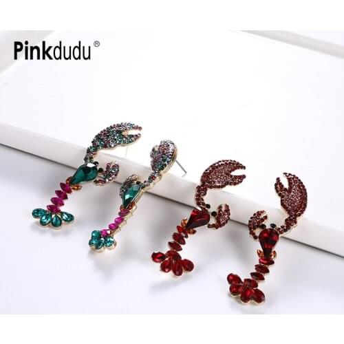 Pinkdudu Earings Fashion Jewelry 2020 European Exaggerated Lobster Women Personality Animal Pop Party Earrings OG052