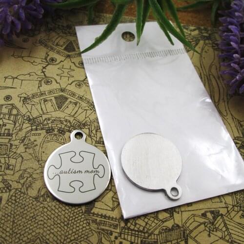20pcs--"autism mom"stainless steel charms more style for choosing DIY pendants for necklace