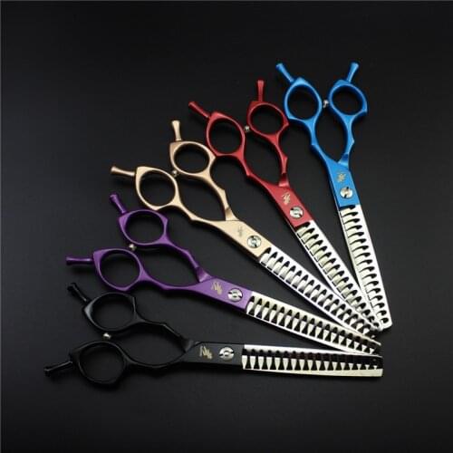 Freelander 6.5 Inch 17 Fishbone Teeth Thinning Shears Pet Shears Professional Dog Grooming Hair Clippers Scissors for Thin Out
