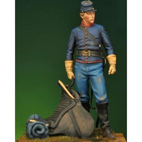Unassambled 1/24 75mm ancient Federal Artillery Driver OFFICER with base Resin figure miniature model kits Unpainted