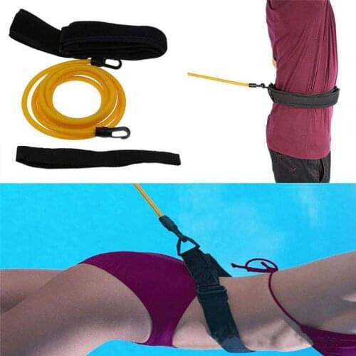 Adjustable Swim Bungee Training Resistance Belt Swimming Exerciser Tether Waist Belt with Storage Bag