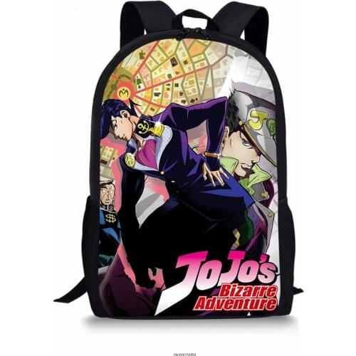 JoJos Bizarre Adventure School Bags for Kids 17inch School Bag Children Primary Preppy Mochila Students School Backpack