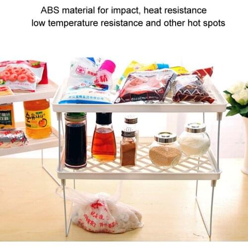 Foldable Kitchen Storage Holder Plastic Flavoring Shelf Organizer for Bathroom Practical Tool Collapsible Sundries Rack